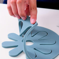 Silicone Placemats Mesh Round Table Pads Floral Shape Decorative Mat