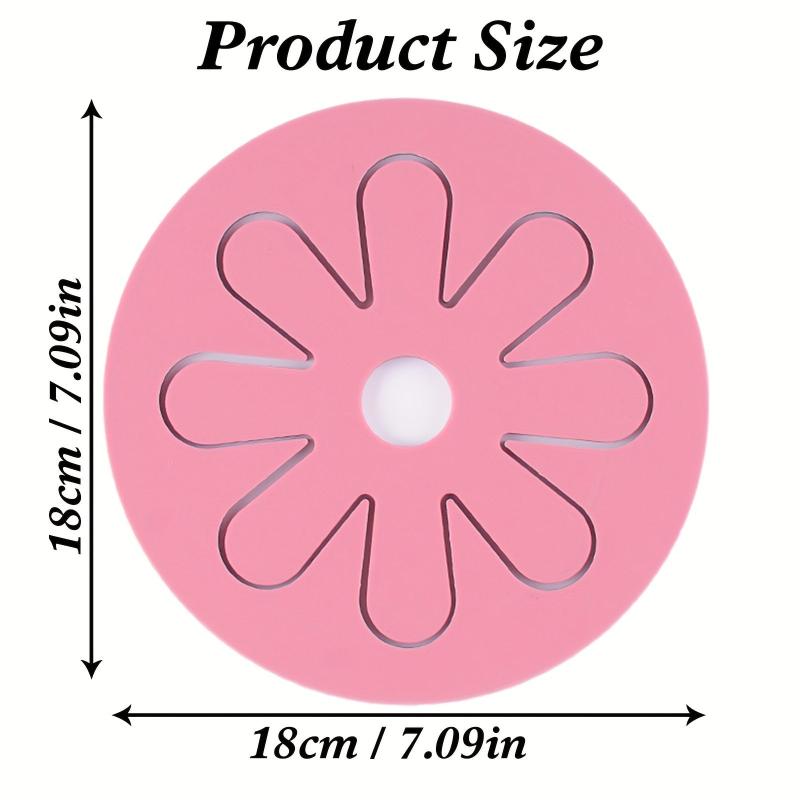 Silicone Placemats Mesh Round Table Pads Floral Shape Decorative Mat