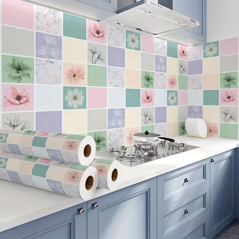 Paper Flower Pattern Wallpaper Self Adhesive Peel & Stick - Waterproof
