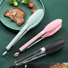 304 Stainless Steel BBQ Tongs for Grilling and Serving Food