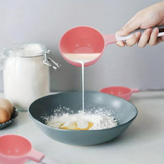 Measuring Cups And Spoons Set Multifunctional Plastic w/ Stainless Steel Handle