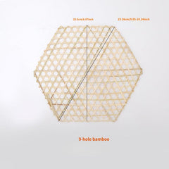 Bamboo Grid Net Hand woven Six sided Bamboo Pad Hotel Swing Pan Grid