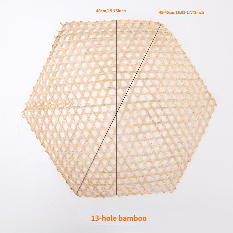 Bamboo Grid Net Hand woven Six sided Bamboo Pad Hotel Swing Pan Grid