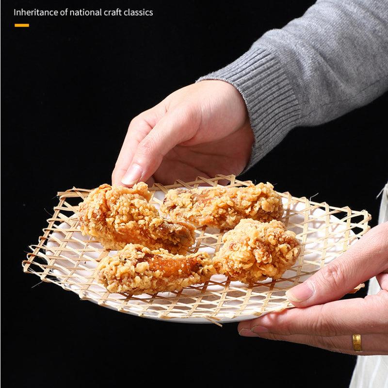 Bamboo Grid Net Hand woven Six sided Bamboo Pad Hotel Swing Pan Grid