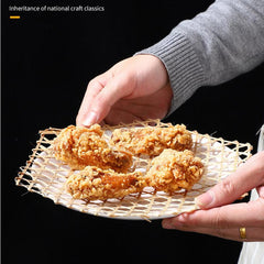 Bamboo Grid Net Hand woven Six sided Bamboo Pad Hotel Swing Pan Grid