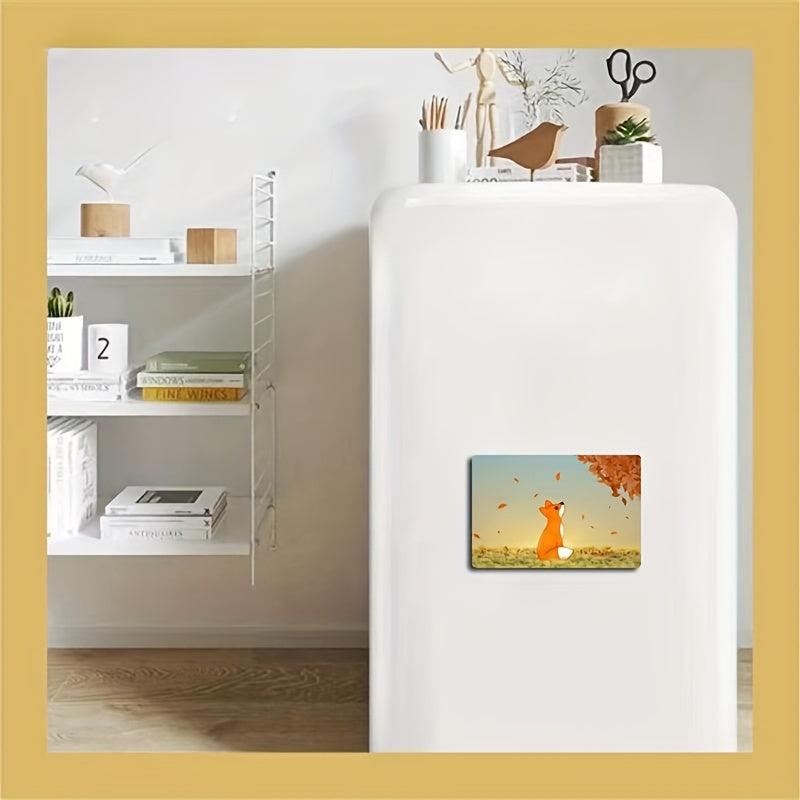 1PC Fox Fridge Magnets Home Kitchen Decorative Metal Door Refrigerator