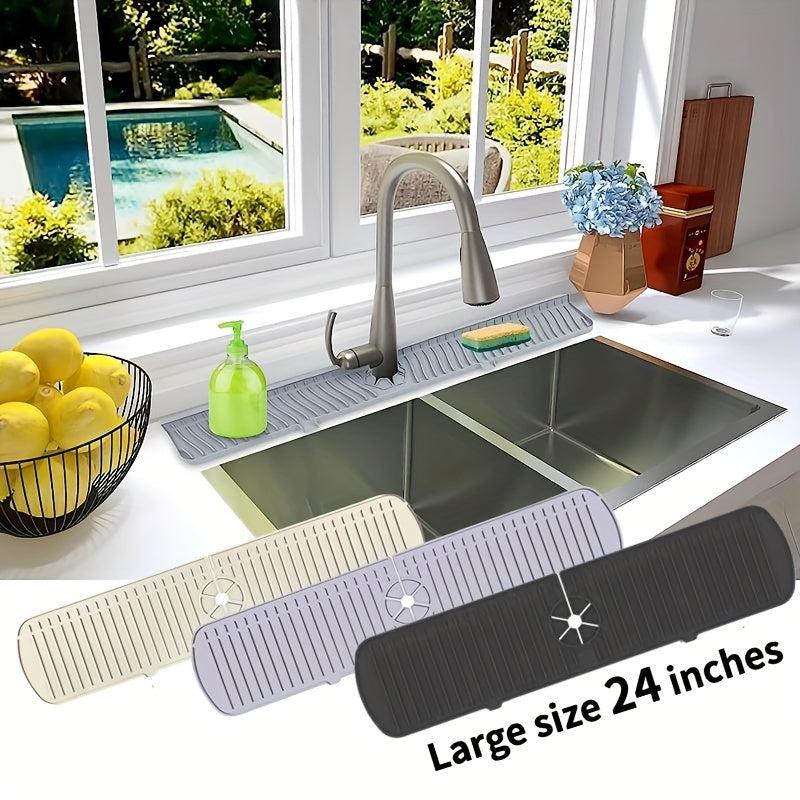 Silicone Drain Mat Kitchen Faucet Sink Splash Guard Sink Drying Mat