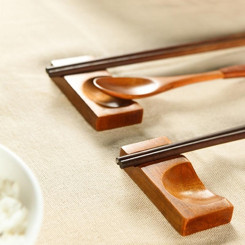 5pcs Wooden Spoon Chopsticks Holder Tableware Organizer