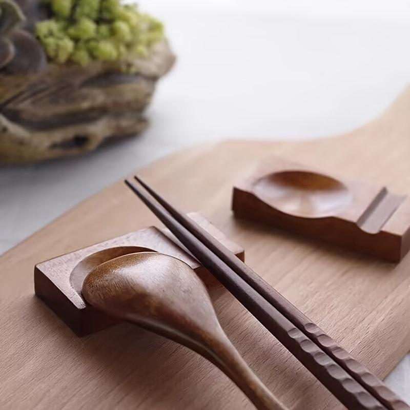 5pcs Wooden Spoon Chopsticks Holder Tableware Organizer