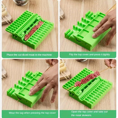 Barbecue String Box Skewer Tool for Meat Vegetables Easy to Use Durable