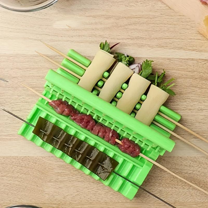 Barbecue String Box Skewer Tool for Meat Vegetables Easy to Use Durable