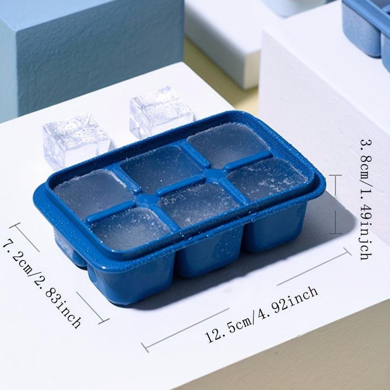 Ice Cube Mold Tray with Lid for Freezer Cocktails Kitchen