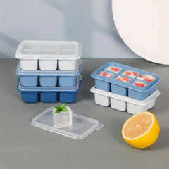 Ice Cube Mold Tray with Lid for Freezer Cocktails Kitchen