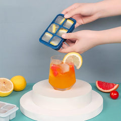 Ice Cube Mold Tray with Lid for Freezer Cocktails Kitchen