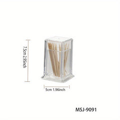 Acrylic Toothpick Holder Egg Shaped Container with Lid