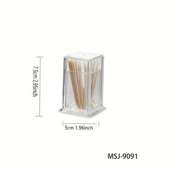 Acrylic Toothpick Holder Egg Shaped Container with Lid