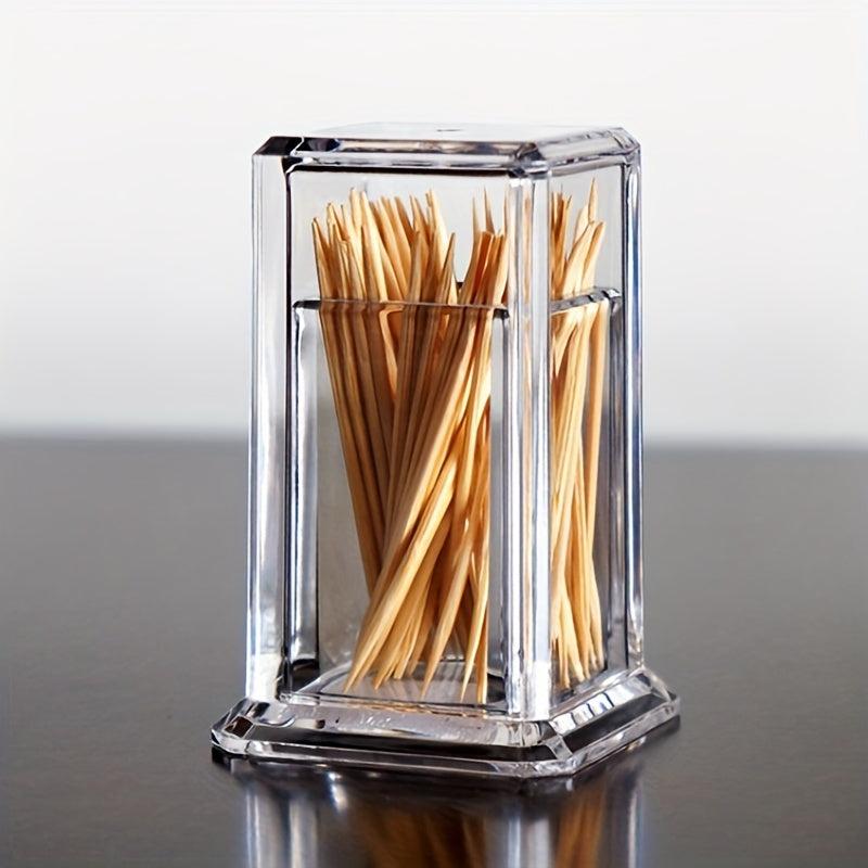Acrylic Toothpick Holder Egg Shaped Container with Lid