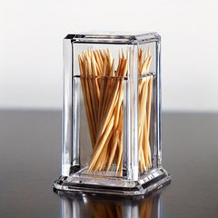 Acrylic Toothpick Holder Egg Shaped Container with Lid