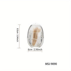 Acrylic Toothpick Holder Egg Shaped Container with Lid
