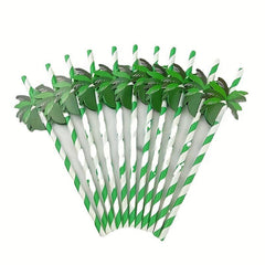 50pcs Coconut Honeycomb Paper Straws for Party Dessert Cake Cocktail Decoration