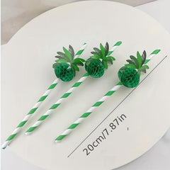 50pcs Coconut Honeycomb Paper Straws for Party Dessert Cake Cocktail Decoration