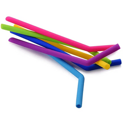 6pcs Reusable Silicone Straws for Family Gatherings and Parties