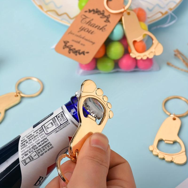 16pcs Little Foot Bottle Opener Keychain Baby Shower Favor