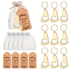 16pcs Little Foot Bottle Opener Keychain Baby Shower Favor