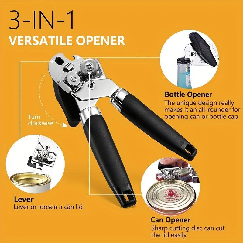 Stainless Steel Multifunctional Jar Opener for Weak Hands