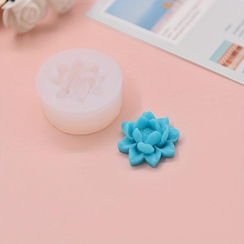Lotus Flower Fondant Mold 3D Silicone Mold for DIY Cake Decorating