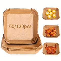 120pcs Air Fryer Baking Liners Non-stick Parchment Paper Square Waterproof