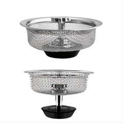 1pc Sink Basket Strainer Stainless Steel Drain Strainer Kitchen Sink Strainer