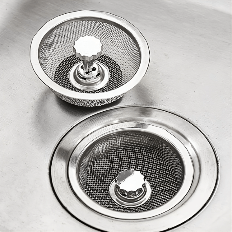 1pc Sink Basket Strainer Stainless Steel Drain Strainer Kitchen Sink Strainer