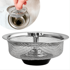 1pc Sink Basket Strainer Stainless Steel Drain Strainer Kitchen Sink Strainer