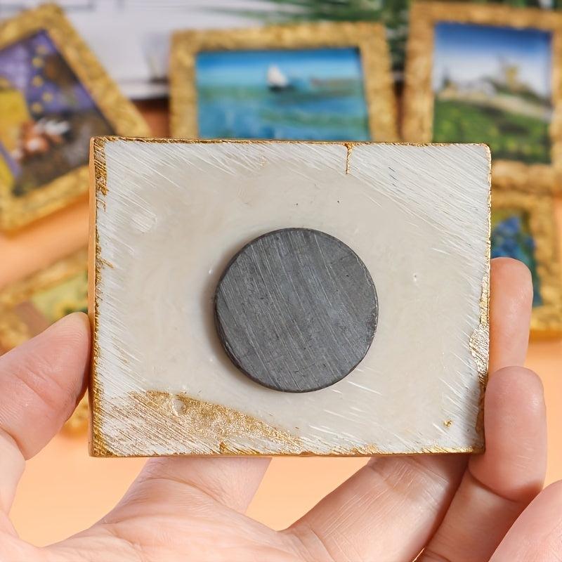 Landscape Painting Fridge Magnets Famous Art Decorative Whiteboard Sticker