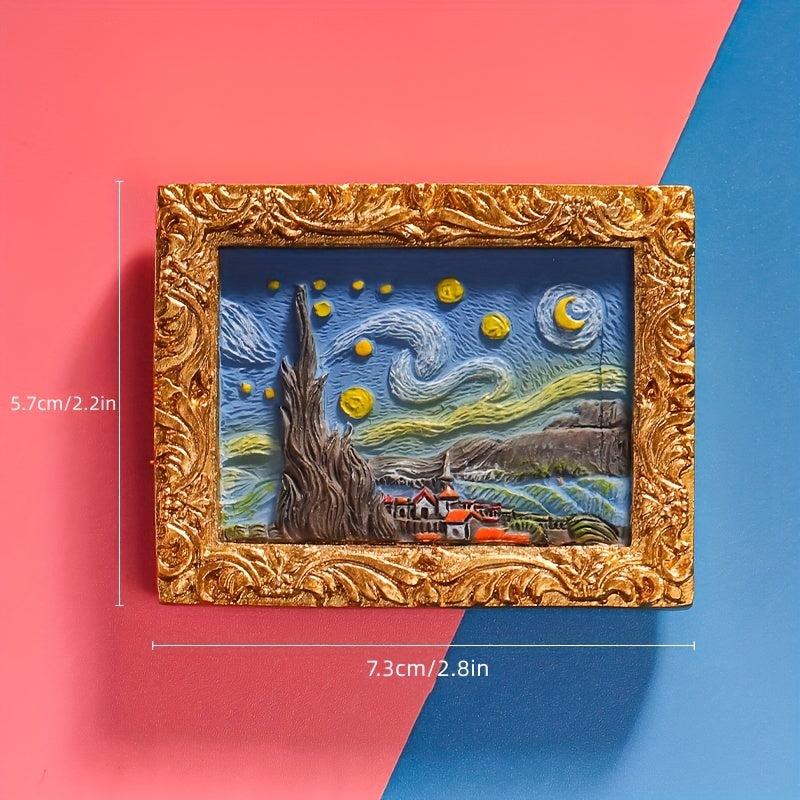 Landscape Painting Fridge Magnets Famous Art Decorative Whiteboard Sticker