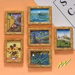 Landscape Painting Fridge Magnets Famous Art Decorative Whiteboard Sticker