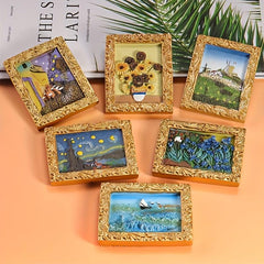 Landscape Painting Fridge Magnets Famous Art Decorative Whiteboard Sticker