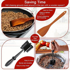Manual Meat Chopper Cooking Scraper Grinder Masher Shredder