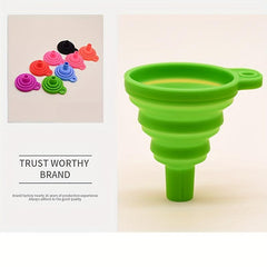 Heat Resistant Folding Silicone Kitchen Funnel for Milk Wine Juice Honey & Sauce