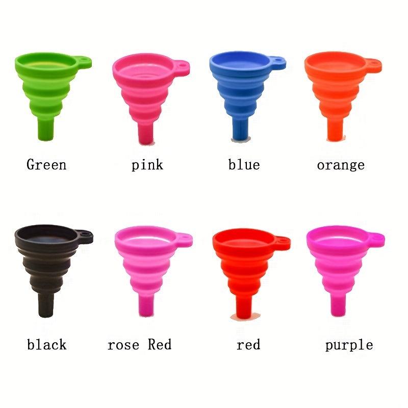 Heat Resistant Folding Silicone Kitchen Funnel for Milk Wine Juice Honey & Sauce