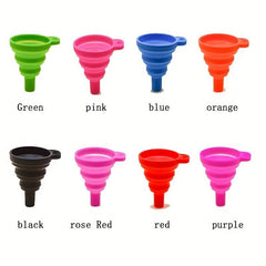 Heat Resistant Folding Silicone Kitchen Funnel for Milk Wine Juice Honey & Sauce