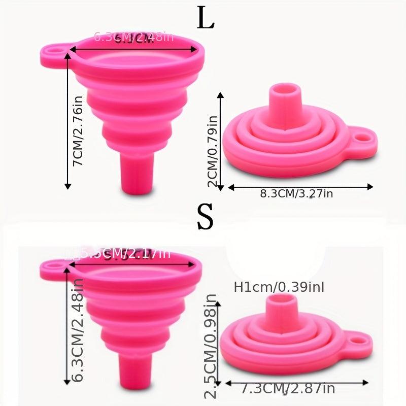 Heat Resistant Folding Silicone Kitchen Funnel for Milk Wine Juice Honey & Sauce