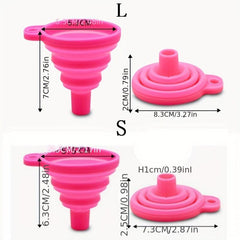 Heat Resistant Folding Silicone Kitchen Funnel for Milk Wine Juice Honey & Sauce