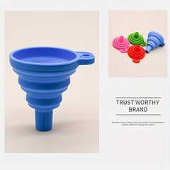 Heat Resistant Folding Silicone Kitchen Funnel for Milk Wine Juice Honey & Sauce