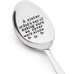 1pc Stainless Steel I Love You Sister Spoon Funny Stamped