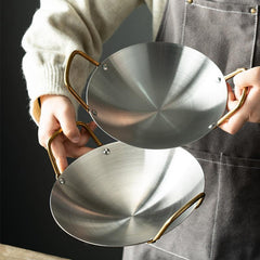 Household Stainless Steel Wok Non stick Frying Pan for Stir fry