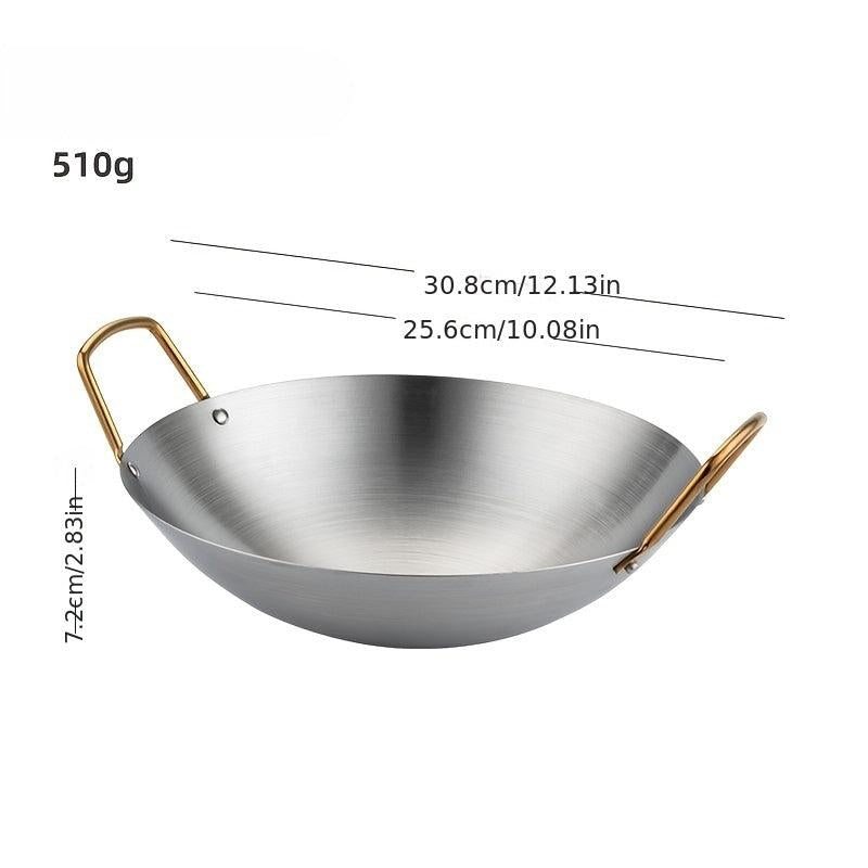 Household Stainless Steel Wok Non stick Frying Pan for Stir fry