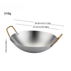 Household Stainless Steel Wok Non stick Frying Pan for Stir fry