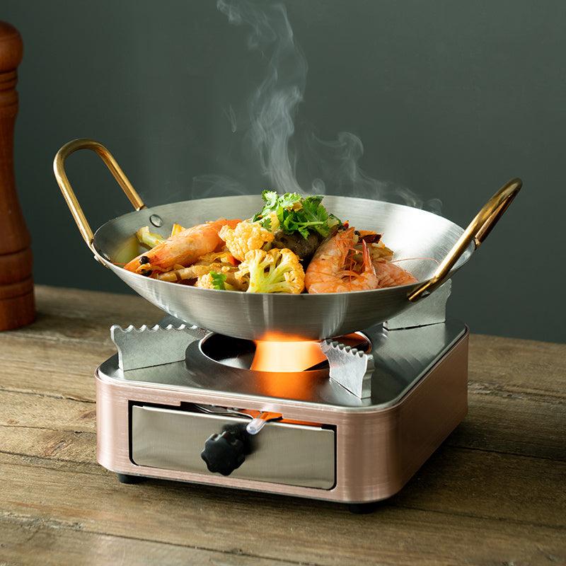 Household Stainless Steel Wok Non stick Frying Pan for Stir fry